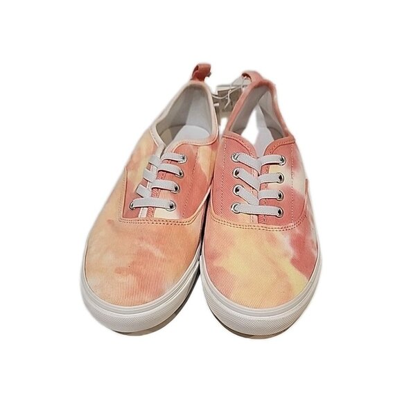 OLD NAVY size 5 womens Girls Shoes no lace pull on sneakers canvas pink tie dye - Picture 3 of 5